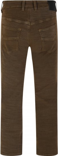 Kam Jeans 264 Slub Weave 5 Pocket Stretch Pants Brown - Blugi & pantaloni - Blugi & Pantaloni Bărbați Mărimi Mari