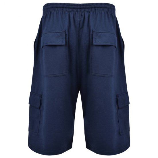 Kam Jeans Cargo Joggers shorts Navy - Pantaloni trening - Pantaloni Trening Bărbați Mărimi Mari