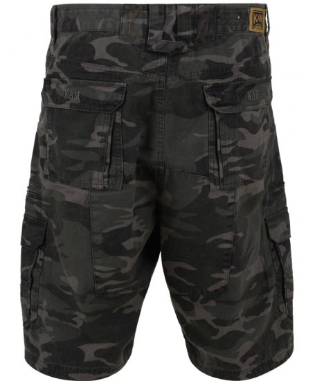 Kam Jeans 329 Short Khaki Camo - Pantaloni scurți - Pantaloni Scurți Mărimi mari Bărbați 