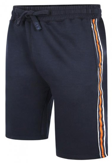 Kam Jeans 3300 Jog Shorts with Side Tape Navy - Pantaloni trening - Pantaloni Trening Bărbați Mărimi Mari