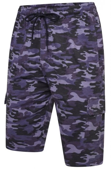 Kam Jeans 3306 Cargo Camo Lounge Shorts Navy - Pantaloni trening - Pantaloni Trening Bărbați Mărimi Mari