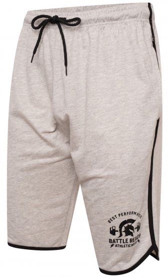 Kam Jeans 3308 Gym Jog Shorts Grey - Pantaloni trening - Pantaloni Trening Bărbați Mărimi Mari