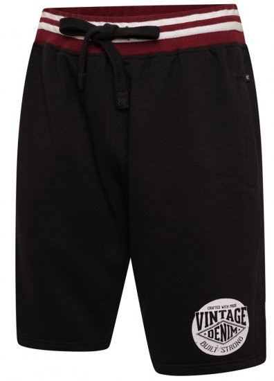 Kam Jeans 3309 Vintage Denim Jog Shorts Black - Pantaloni trening - Pantaloni Trening Bărbați Mărimi Mari