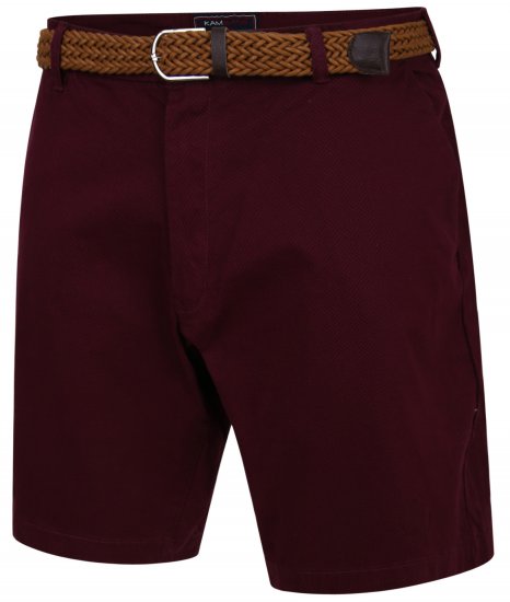 Kam Jeans 339 Dress Shorts Burgundy - Pantaloni scurți - Pantaloni Scurți Mărimi mari Bărbați 