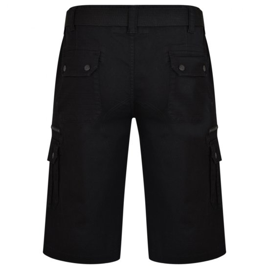 Kam Jeans 343 Cargoshorts Black - Pantaloni scurți - Pantaloni Scurți Mărimi mari Bărbați 