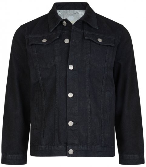 Kam Jeans Western Denim Jacket Black - Geci - Geci Bărbați Mărimi Mari