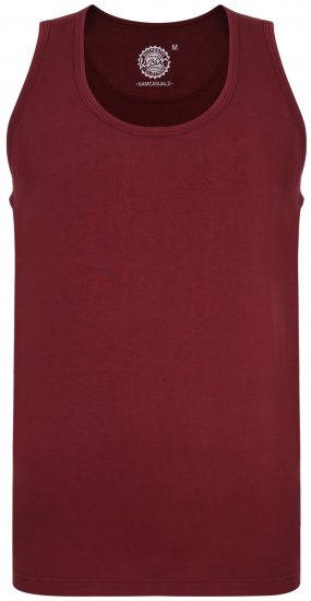 Kam Jeans 500 Tank Top Burgundy - Tricouri - Tricouri Bărbați Mărimi Mari