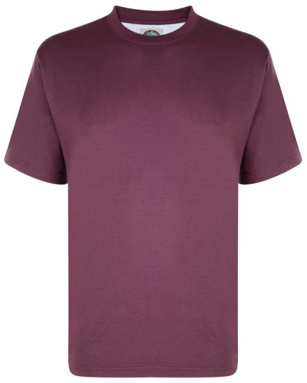 Kam Jeans T-shirt Plum - Tricouri - Tricouri Bărbați Mărimi Mari