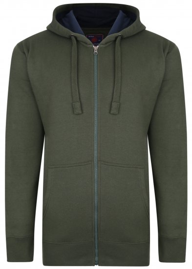 Kam Jeans Hoodie Olive Green - Pulovere & hanorace - Pulovere & Hanorace Bărbați Mărimi Mari