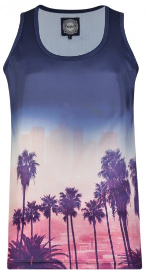Kam Jeans 5250 Tank Top Navy - Tricouri - Tricouri Bărbați Mărimi Mari