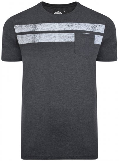 Kam Jeans 5252 T-shirt Charcoal - Tricouri - Tricouri Bărbați Mărimi Mari