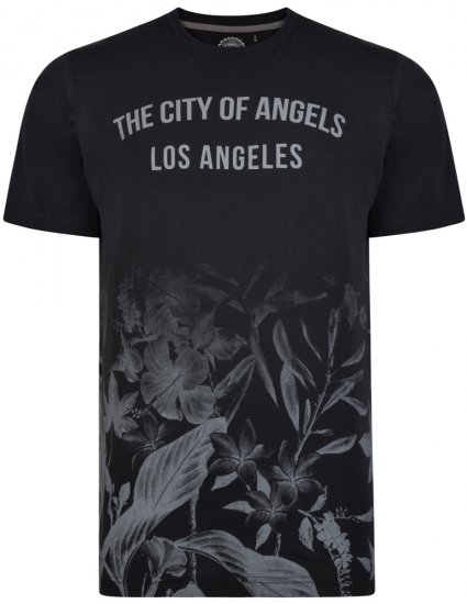 Kam Jeans 5255 T-shirt Black - Tricouri - Tricouri Bărbați Mărimi Mari
