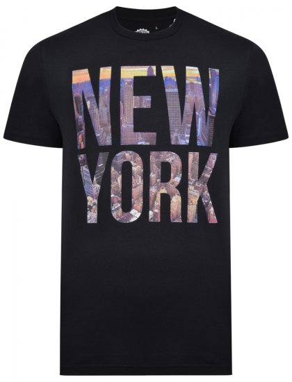 Kam Jeans 5257 T-shirt Black - Tricouri - Tricouri Bărbați Mărimi Mari