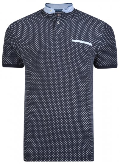 Kam Jeans 5269 Polo Black - Tricouri polo - Tricouri Polo Bărbați Mărimi Mari