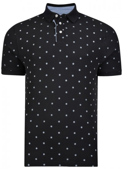 Kam Jeans 5272 Polo Black - Tricouri polo - Tricouri Polo Bărbați Mărimi Mari