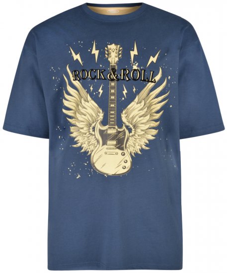 Kam Jeans 5283 T-shirt Navy - Tricouri - Tricouri Bărbați Mărimi Mari