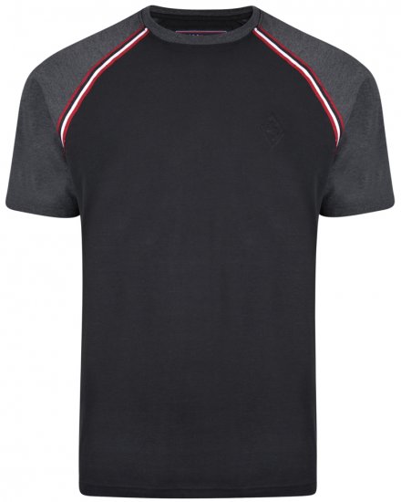Kam Jeans 5287 T-shirt Black - Tricouri - Tricouri Bărbați Mărimi Mari