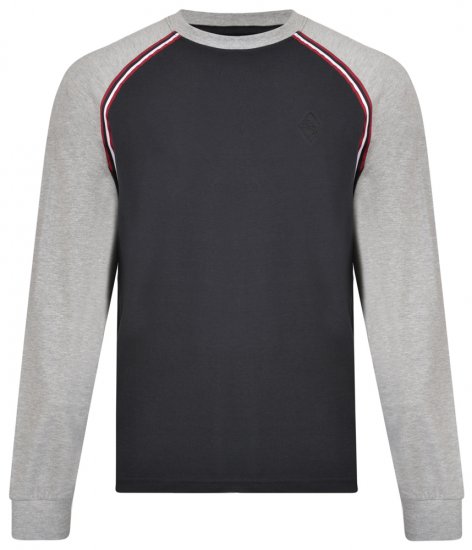 Kam Jeans 5288 Long Sleeve T-shirt Black - Tricouri - Tricouri Bărbați Mărimi Mari