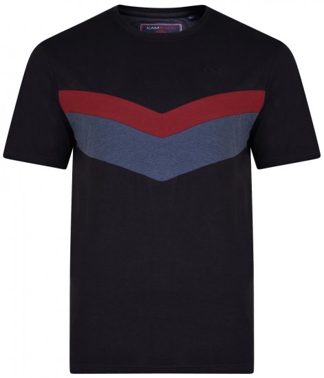 Kam Jeans 5306 T-shirt Black - Tricouri - Tricouri Bărbați Mărimi Mari