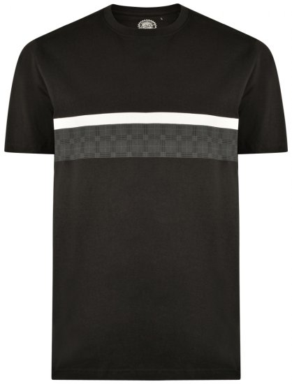 Kam Jeans 5307 T-shirt Black - Tricouri - Tricouri Bărbați Mărimi Mari