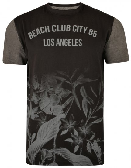 Kam Jeans 5313 T-shirt Black - Tricouri - Tricouri Bărbați Mărimi Mari