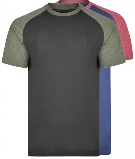 Kam Jeans 5314 Twin pack T-shirts Black/Navy - Tricouri - Tricouri Bărbați Mărimi Mari