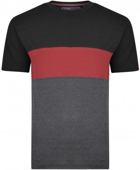 Kam Jeans 5322 T-shirts black - Tricouri - Tricouri Bărbați Mărimi Mari