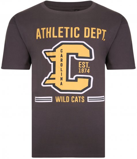 Kam Jeans 5329 Twin pack T-shirt Charcoal/Navy - Tricouri - Tricouri Bărbați Mărimi Mari