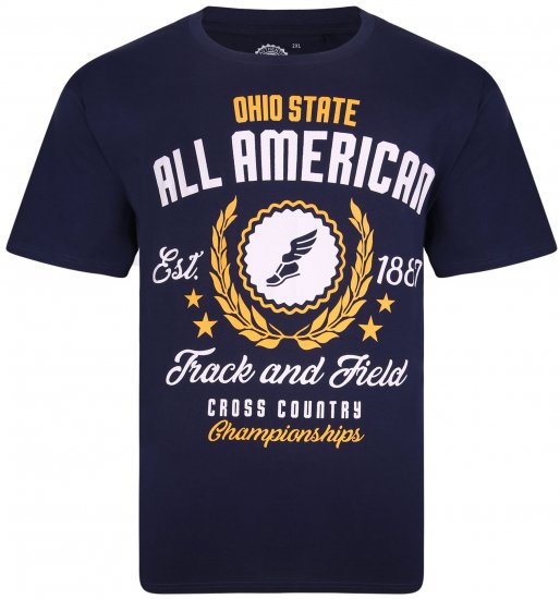 Kam Jeans 5329 Twin pack T-shirt Charcoal/Navy - Tricouri - Tricouri Bărbați Mărimi Mari