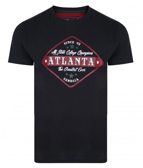 Kam Jeans 5333 Atlanta Tee Navy - Tricouri - Tricouri Bărbați Mărimi Mari