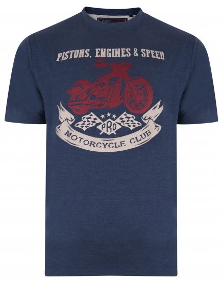 Kam Jeans 5351 Piston Motors Club T-shirt Insignia - Tricouri - Tricouri Bărbați Mărimi Mari