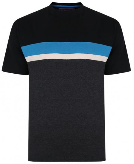 Kam Jeans 5356 Cut&Saw T-shirt Black - Tricouri - Tricouri Bărbați Mărimi Mari