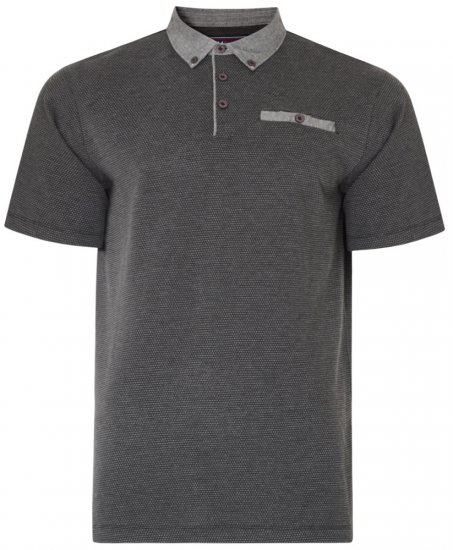 Kam Jeans 5402 T-shirt Charcoal - Tricouri polo - Tricouri Polo Bărbați Mărimi Mari