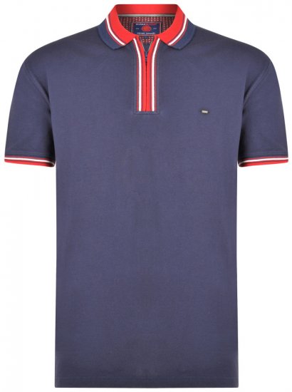 Kam Jeans 5409 Polo Navy - Tricouri polo - Tricouri Polo Bărbați Mărimi Mari