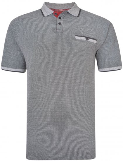 Kam Jeans 5416 Polo Black - Tricouri polo - Tricouri Polo Bărbați Mărimi Mari