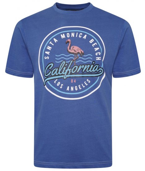 Kam Jeans 5707 Santa Monica Tee Navy - Tricouri - Tricouri Bărbați Mărimi Mari