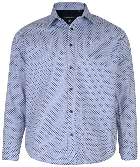 Kam Jeans 6154 Long Sleeve Dobby Print Shirt - Cămăși - Cămăși Bărbați Mărimi Mari