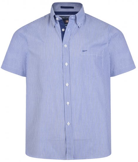 Kam Jeans 6164 Short Sleeve Shirt Navy - Cămăși - Cămăși Bărbați Mărimi Mari