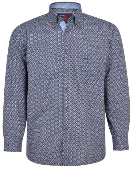 Kam Jeans 6196 LS Paisley Print Shirt - Cămăși - Cămăși Bărbați Mărimi Mari