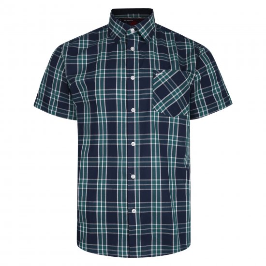 Kam Jeans 6202 Casual Check Shirt Navy - Cămăși - Cămăși Bărbați Mărimi Mari