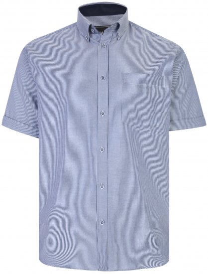 Kam Jeans 6224 Short sleeve Shirt Navy - Cămăși - Cămăși Bărbați Mărimi Mari