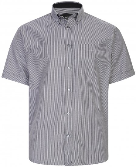 Kam Jeans 6224 Short sleeve Shirt Charcoal - Cămăși - Cămăși Bărbați Mărimi Mari