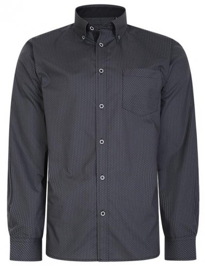 Kam Jeans 6226 LS Casual Shirt Charcoal - Cămăși - Cămăși Bărbați Mărimi Mari