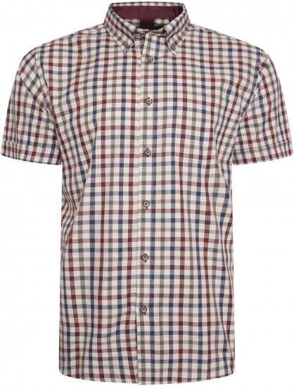 Kam Jeans 6282 Casual SS Check Shirt Multi-Colored - Cămăși - Cămăși Bărbați Mărimi Mari