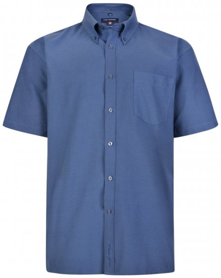 Kam Oxford Shirt Short sleeve Navy - Cămăși - Cămăși Bărbați Mărimi Mari