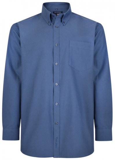 Kam Oxford shirt Long Sleeve Navy - Cămăși - Cămăși Bărbați Mărimi Mari