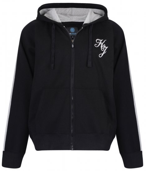 Kam Jeans 7005 Hoodie Black - Pulovere & hanorace - Pulovere & Hanorace Bărbați Mărimi Mari
