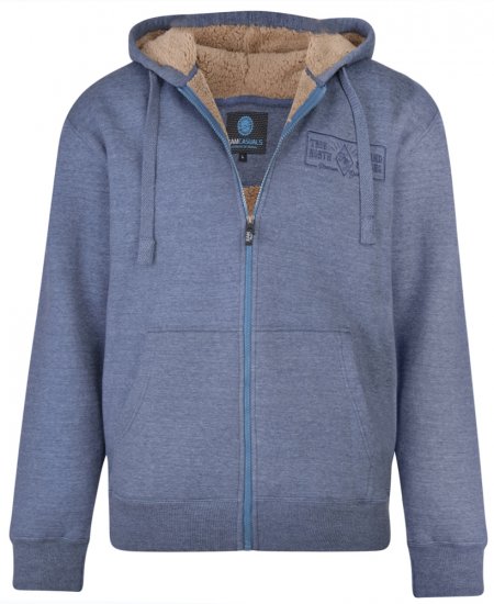 Kam Jeans 7006 Sherpa Lined Hoodie Denim - Pulovere & hanorace - Pulovere & Hanorace Bărbați Mărimi Mari