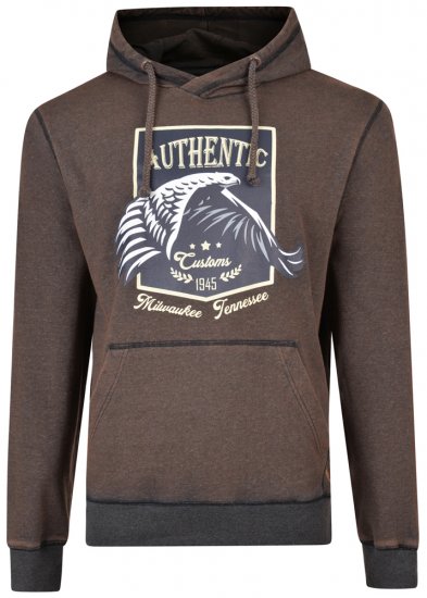 Kam Jeans 7010 Hoodie Black - Pulovere & hanorace - Pulovere & Hanorace Bărbați Mărimi Mari