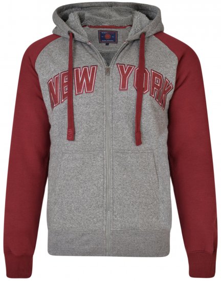 Kam Jeans 7026 New York Hoodie Cordovan - Pulovere & hanorace - Pulovere & Hanorace Bărbați Mărimi Mari